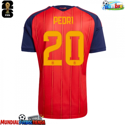 Camiseta España Pedri Gonzalez #20 Primera Equipación Replica Mundial 2026 mangas cortas